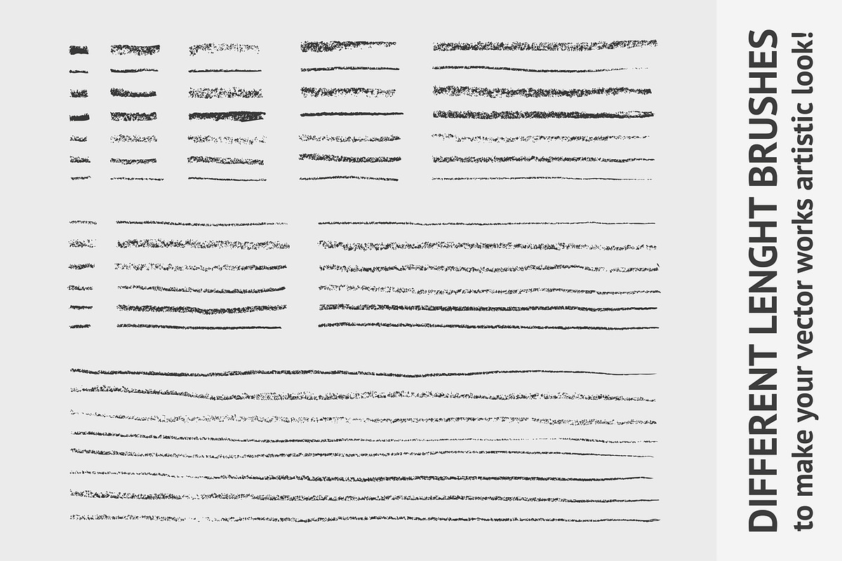 61 textured vector pencil bruhes, a Brush Add-On by bum katrin (Photo 2 of 3)