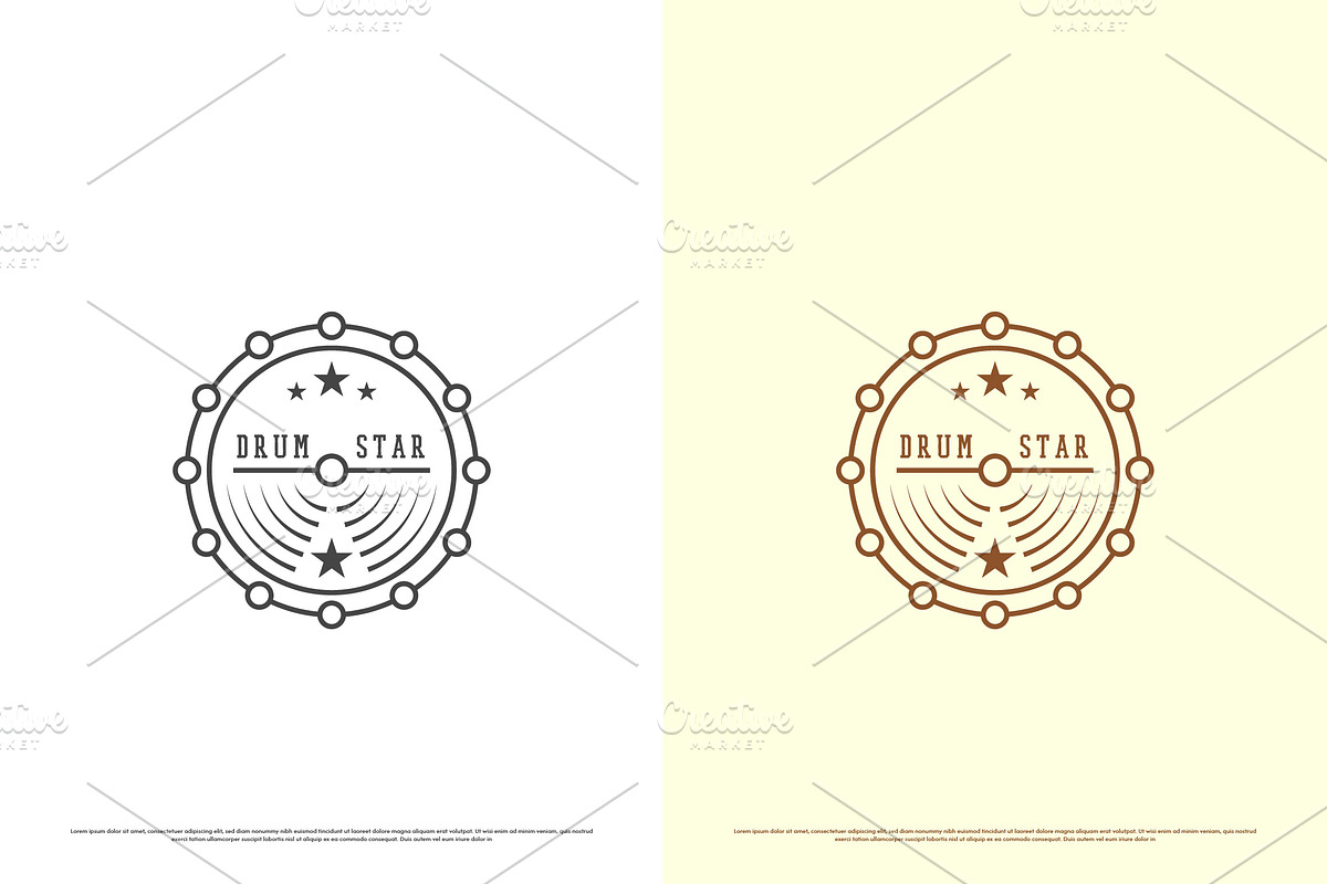 Drum Star Logo Design Icon, a Branding & Logo Template by Morvana Crew