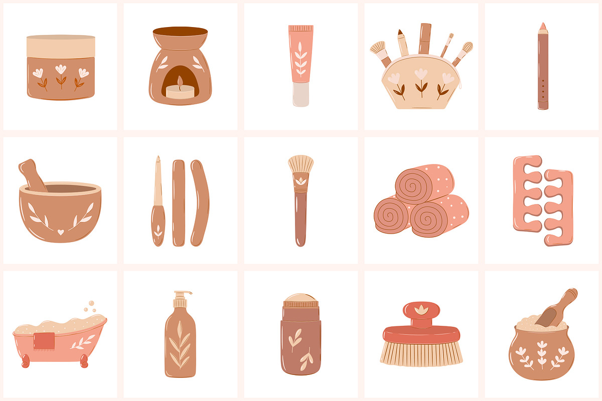 Beauty & Spa Color Icon Set, a Solid Icon by NatalieArtShop (Photo 8 of 11)