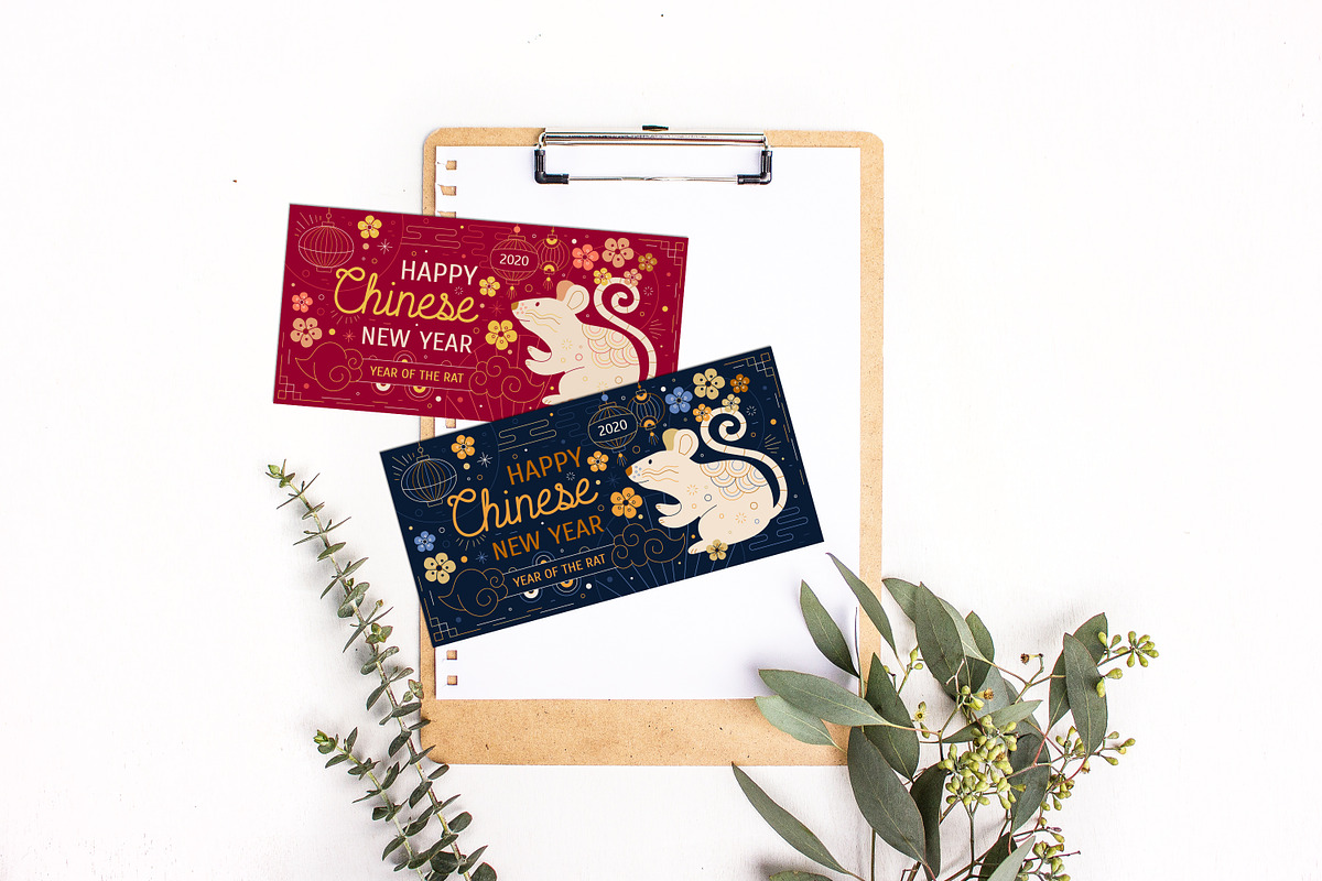 Chinese New Year 2020 banners, an Animal Illustration by Good Studio (Photo 4 of 4)