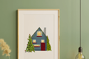 Christmas Houses Village Clipart, a Decorative Illustration by Oleksandra Illustrates (Thumbnail 10 of 14)