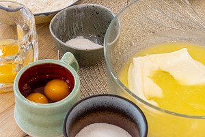 Pastry preparation culinary background set dough, a Food & Drink Photo by Photo Drive Studio