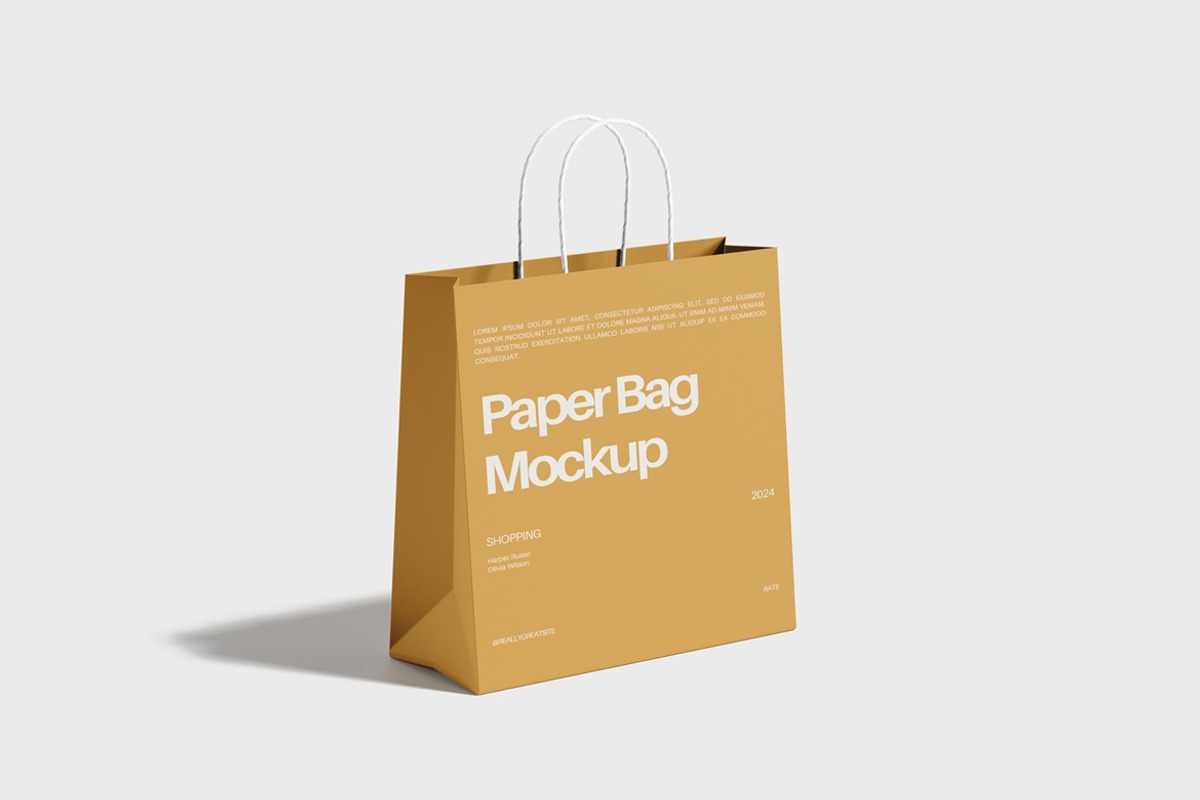 Paper Bag Mockup, a Packaging Mockup by Cutna Studio (Photo 3 of 8)