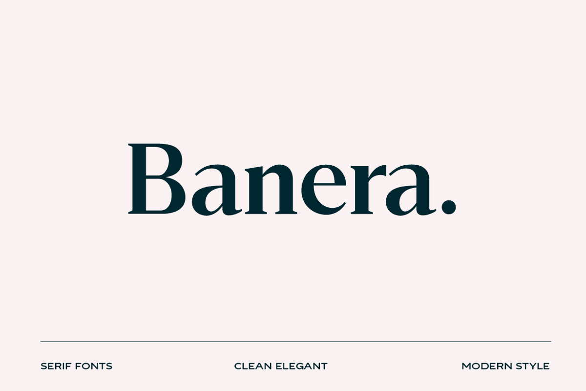 Banera Display Font, a Serif Font by Yukita Creative (Photo 1 of 9)