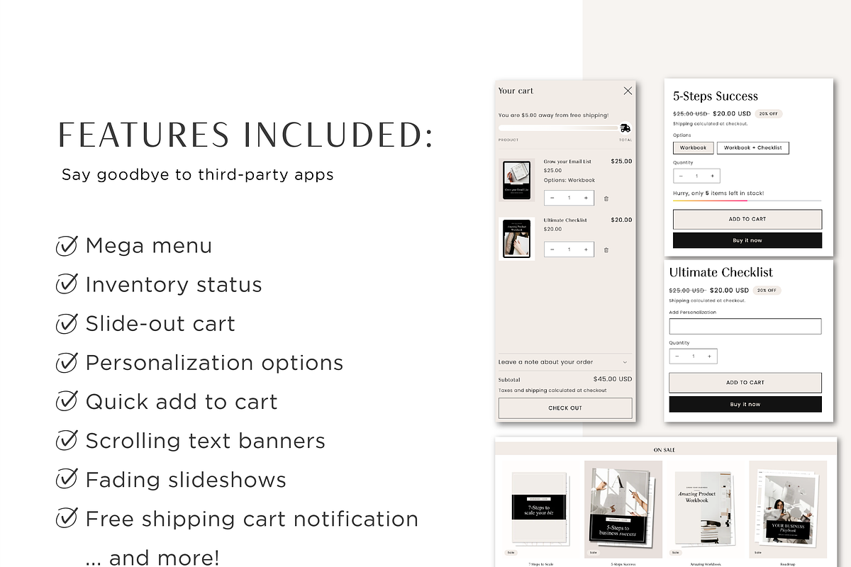 Modern Minimal Luxe Shopify Theme, a Shopify Template by Macarons and Mimosas (Photo 3 of 10)