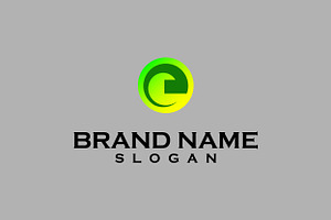 Letter E in green circle logo design, an Object Graphic by nicemorning