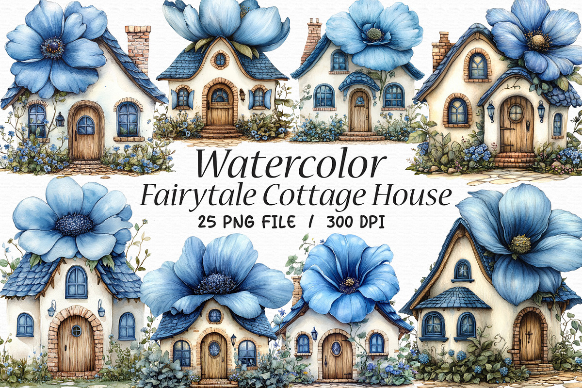 Whimsical Fairytale Cottage House, an Illustration by Libby Wishes (Photo 1 of 11)