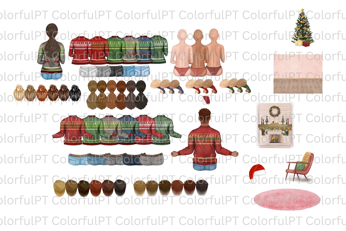 Christmas family clipart, a Person Illustration by ColorfulPT (Photo 3 of 6)