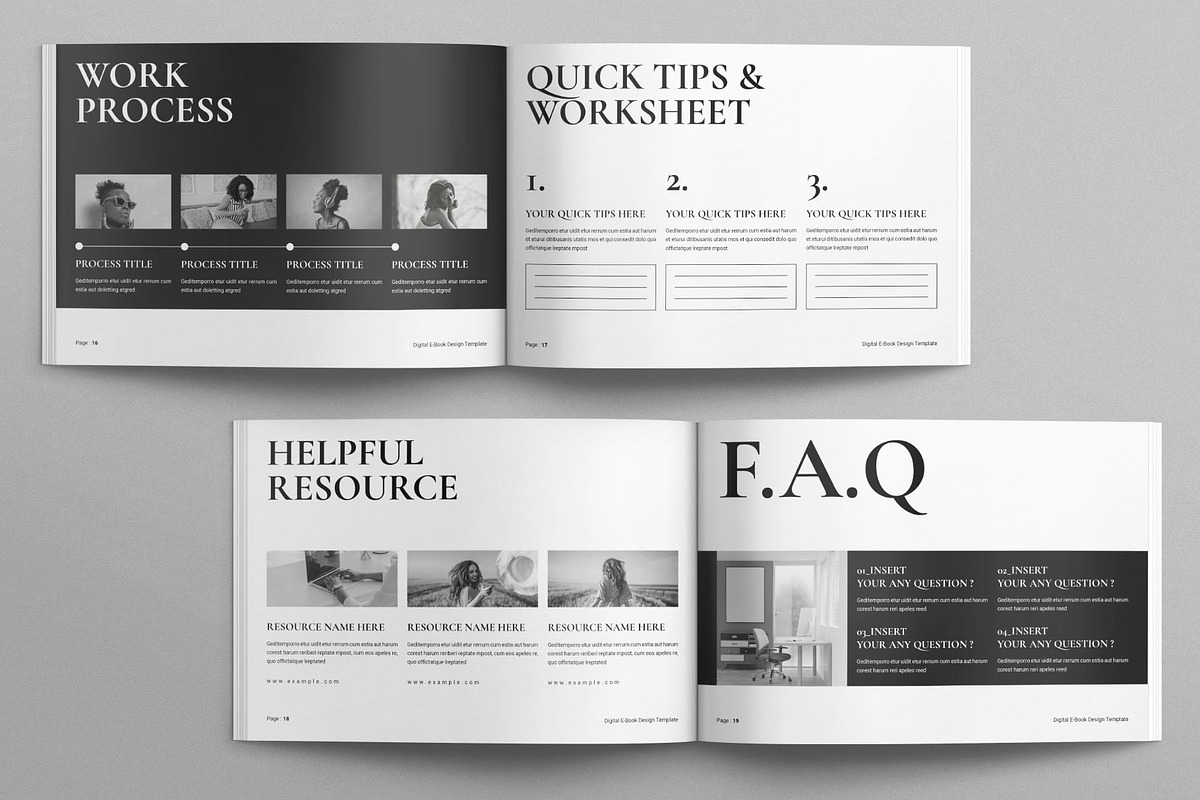 Digital Minimal Ebook Landscape, a Magazine Template by E-Type (Photo 7 of 8)