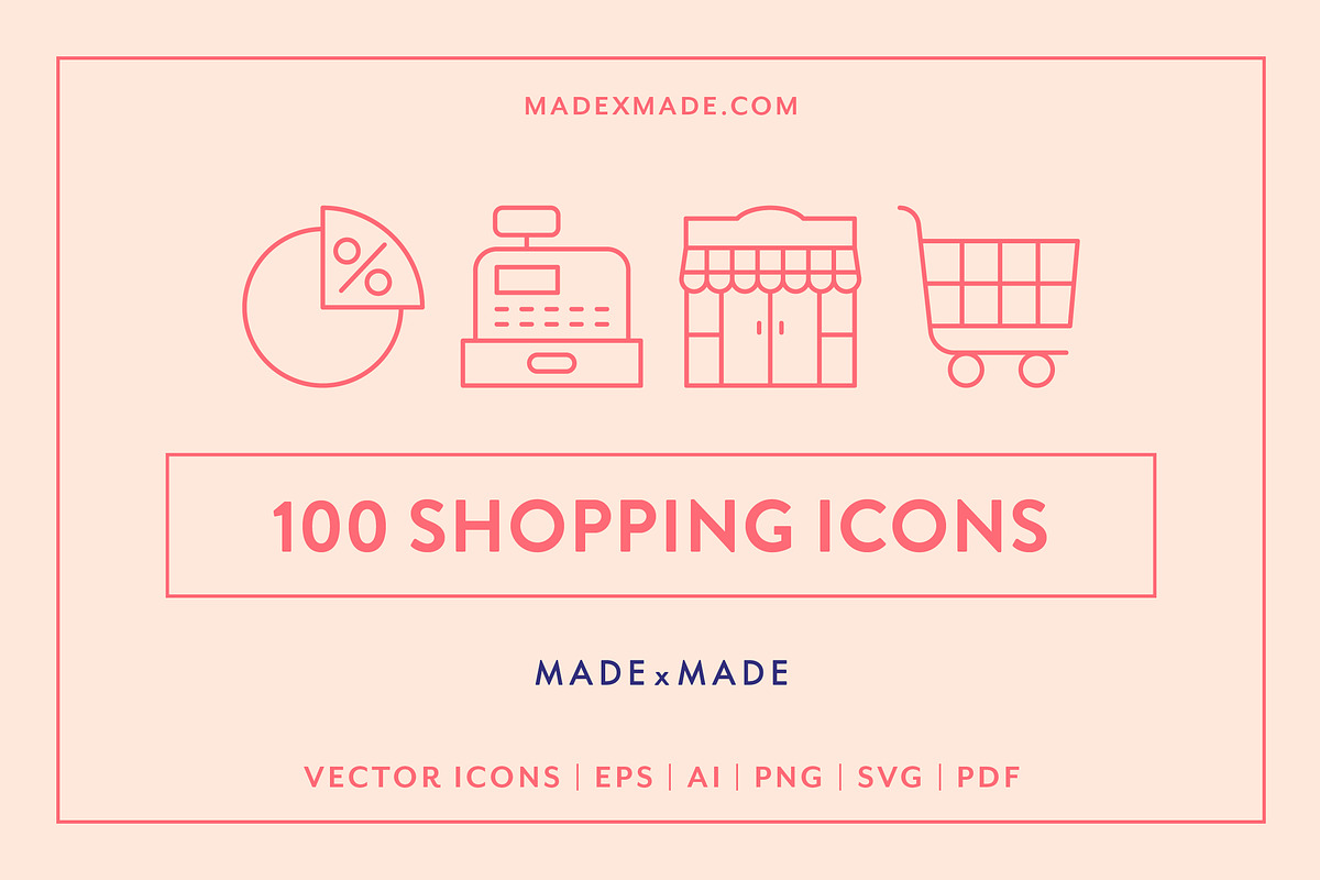 Shopping Line Icons, an Outline Icon by Made by Made (Photo 1 of 7)