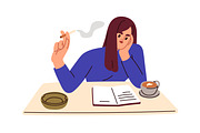 People smoking cigarettes set, a Person Illustration by Good Studio (Thumbnail 6 of 8)