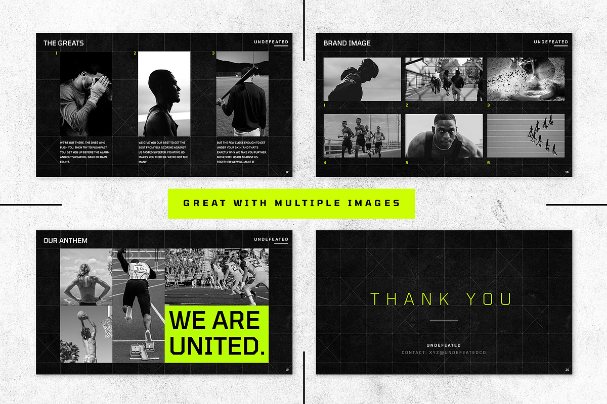 UNDEFEATED - PRO SPORTS KEYNOTE PACK, a Presentation Template by GOAT Design Co. (Photo 9 of 12)