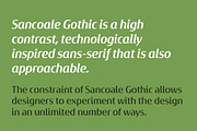 Sancoale Gothic, a Font by insigne (Thumbnail 2 of 5)