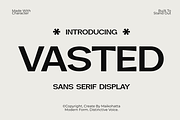 Vasted – Bold Sans Serif Display, a Sans Serif Font by MaikoHatta (Thumbnail 1 of 8)