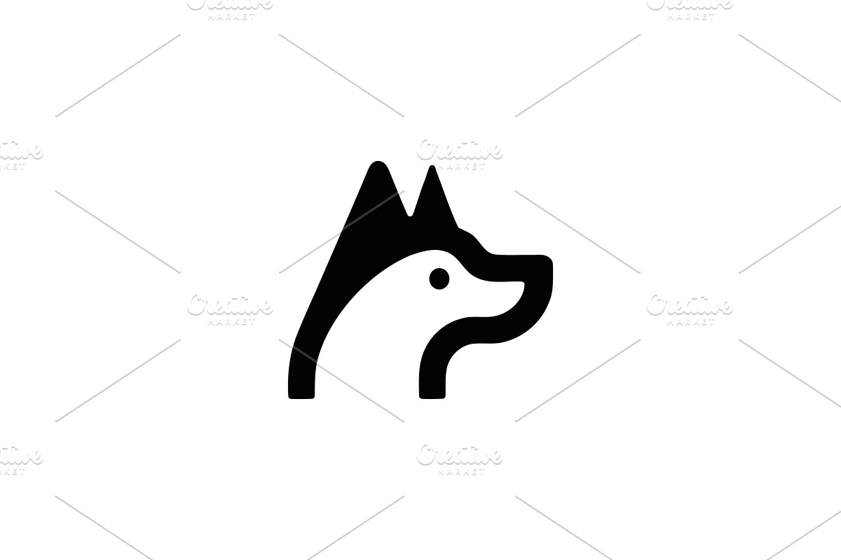 Minimal bold dog head logo, a Branding & Logo Template by Vectorium Studio (Photo 1 of 2)