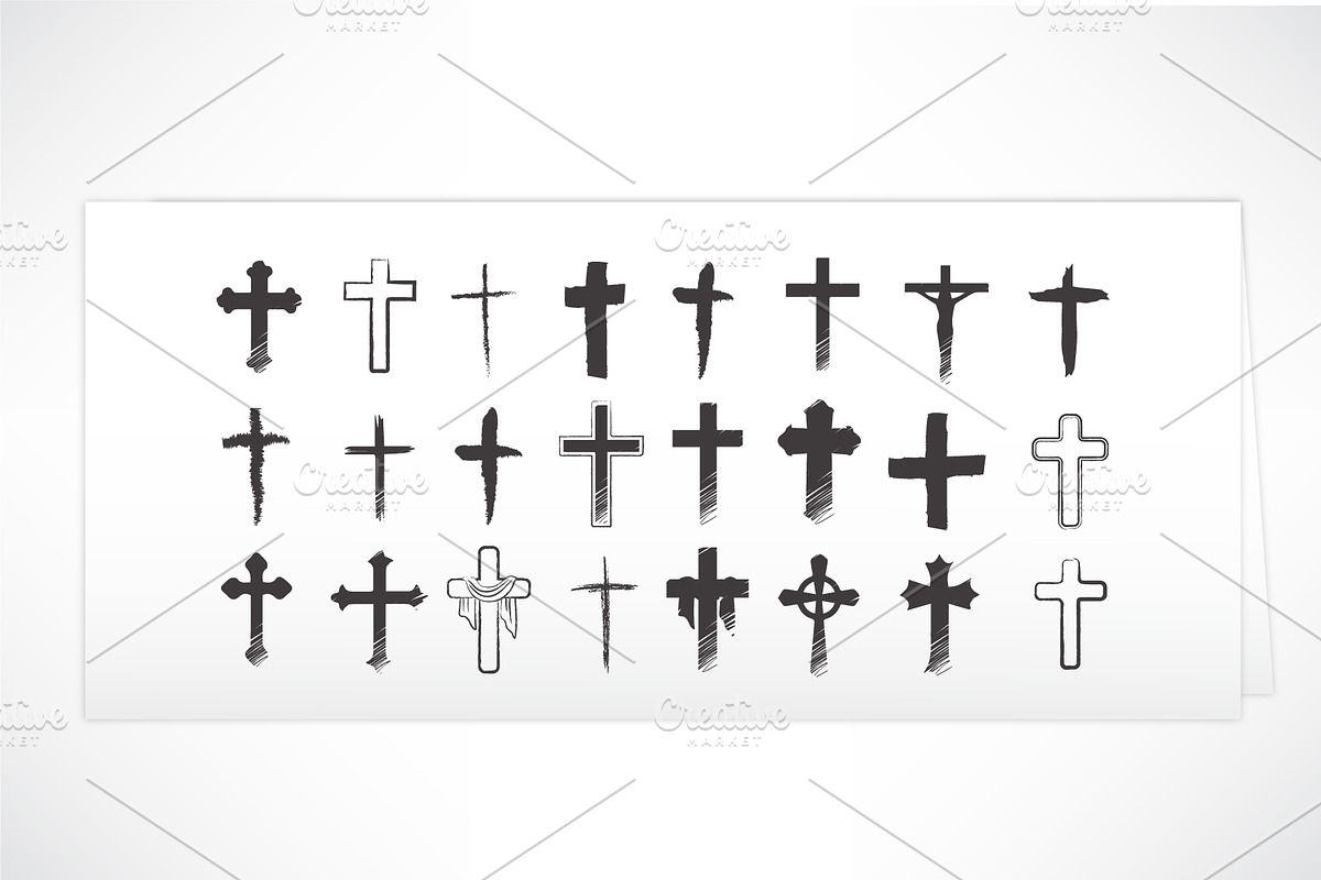 24 Crosses of Christian Religion, a Decorative Illustration by Kakigori Studio (Photo 2 of 2)