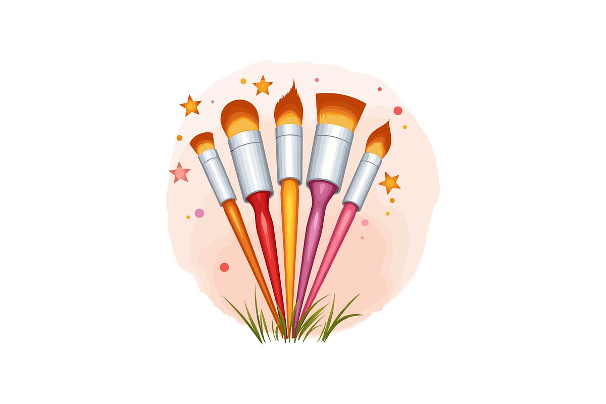 Art Brushes, Books, and School Time, an Object Graphic by Gfx_Store (Photo 4 of 13)