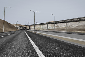 Mountain Terrain With Highway