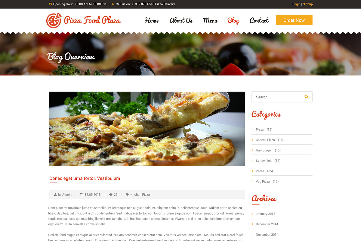 Pizza Food Plaza PSD Web Template, a Websites & App Template by WebbyTemplates (Photo 11 of 12)