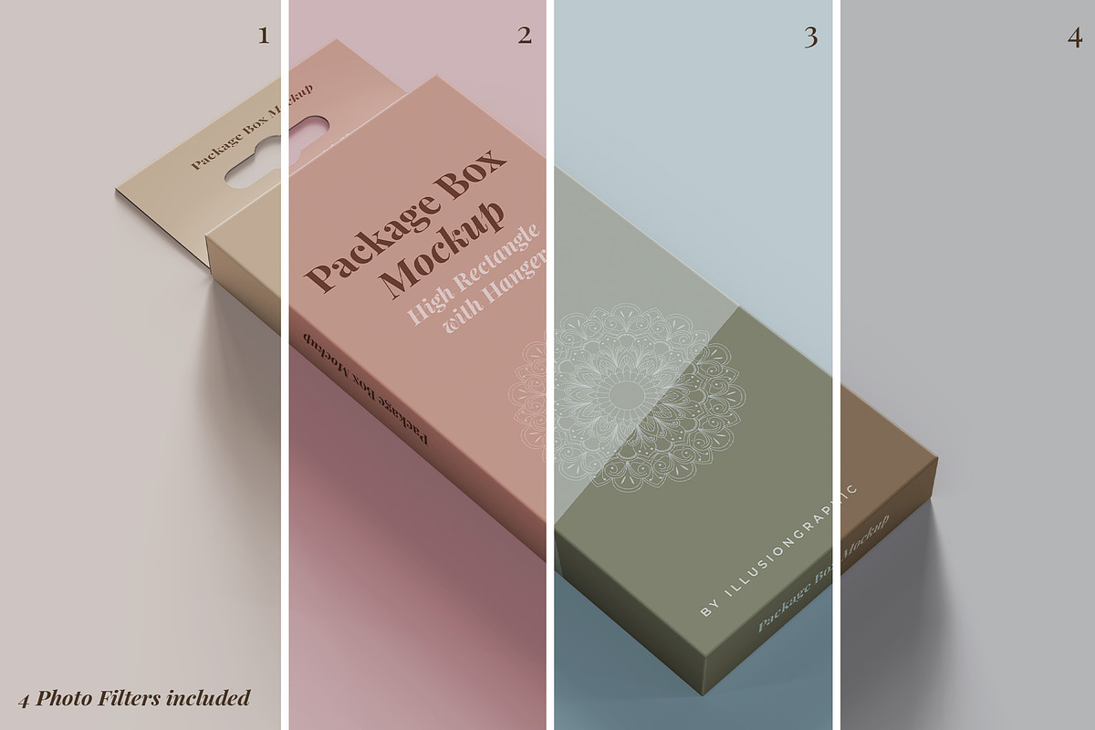 Package Box Mockup with Hanger, a Packaging Mockup by Illusiongraphic (Photo 8 of 19)