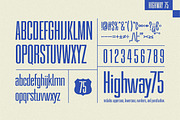 Highway 75 - Condensed Sans-Serif, a Sans Serif Font by Lateral Design (Thumbnail 3 of 16)