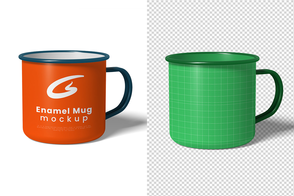 Enamel Mug Mockup, a Cups & Container Mockup by GraphicsPixel (Photo 2 of 3)