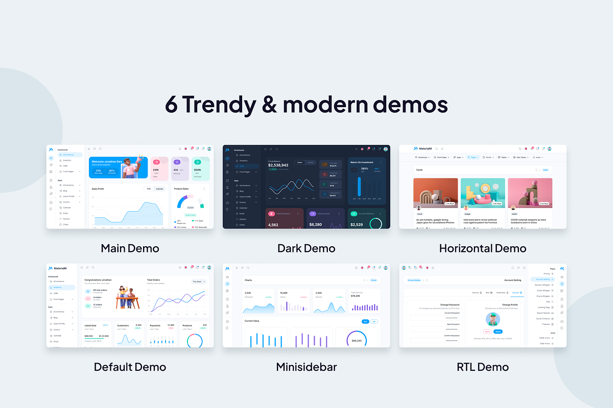 MaterialM Vuejs Admin Template, a Vue Template by WrapPixel (Photo 4 of 11)