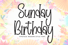 Sunday Birthday | Script Font