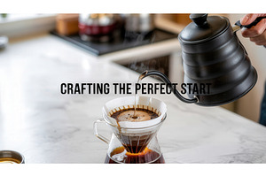 Pouring hot water into a Chemex, an Illustration by tilialucida