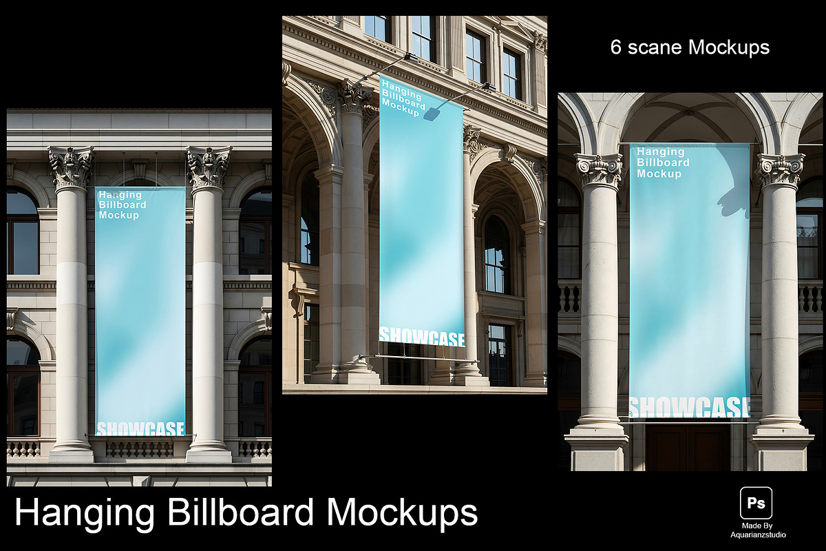 Hanging Billboard Mockups, a Product Mockup by Aquarianz Studio (Photo 1 of 3)