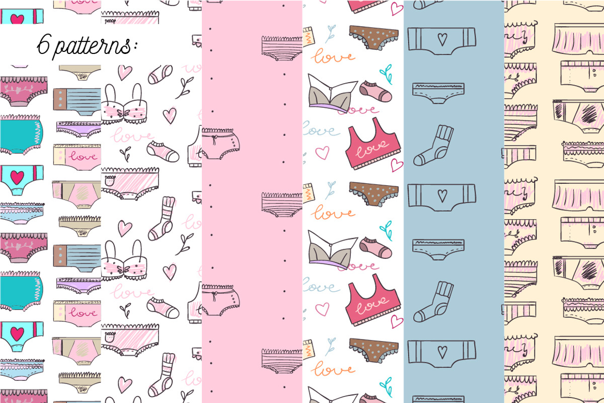 Doodled lingerie set, an Object Graphic by Kotozoid (Photo 3 of 9)