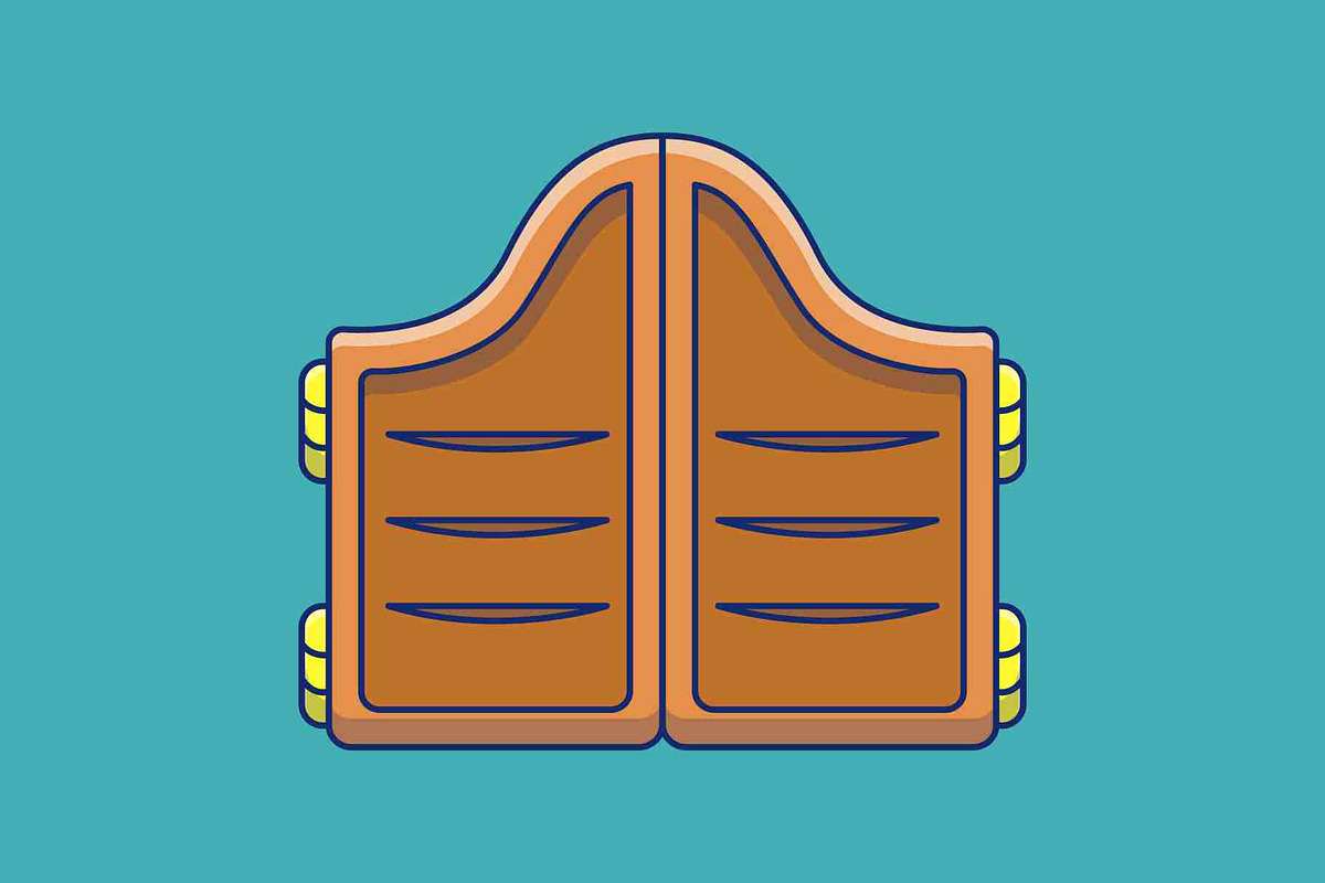 Wildwest Door Cartoon Vector Icons, an Object Illustration by Artstorystudio (Photo 2 of 3)