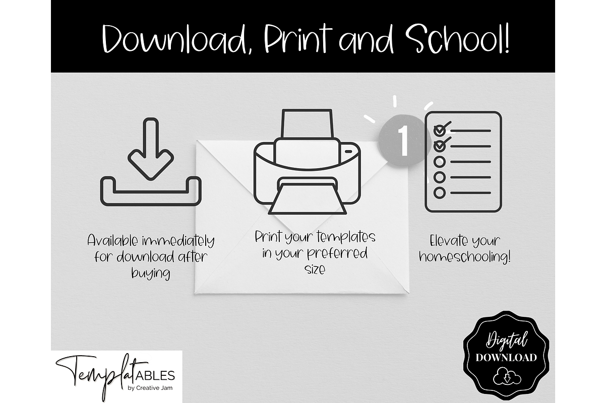 Homeschool Planner Printable - 50 pg, a Templates & Theme by Templatables (Photo 10 of 11)