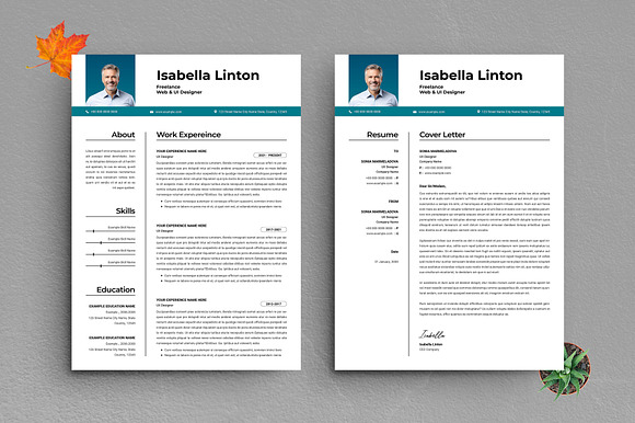 Creative Resume Layout with Cover preview 6