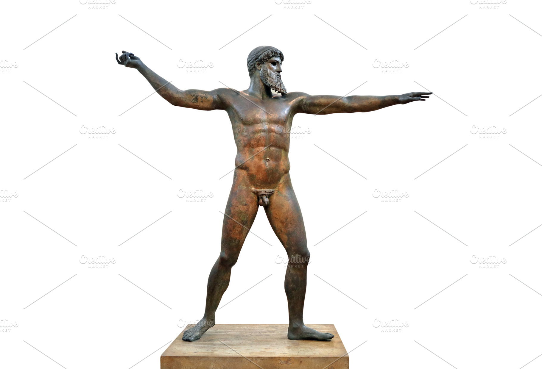 Bronze statue of ancient Greek god, an Arts & Entertainment Photo by BOOCYS