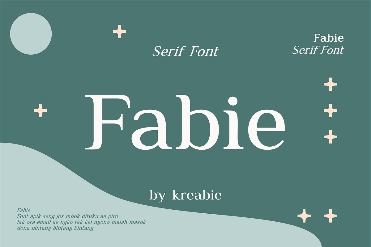 Fabie Serif Font, a Serif Font by Kreabie (Photo 5 of 5)