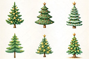 Festive Christmas Tree Lights Clipar, an Illustration by CrexoraLab (Thumbnail 3 of 5)
