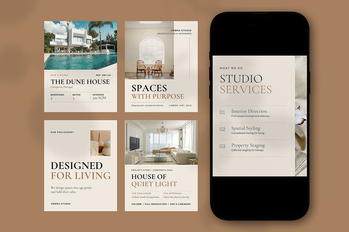 OMBRA - Instagram Post Pack, a Social Media Template by Pitchlook.Studio (Photo 3 of 3)