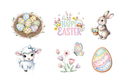 Watercolor Easter Clipart, a Seasonal Illustration by BerryPieArt (Thumbnail 2 of 4)