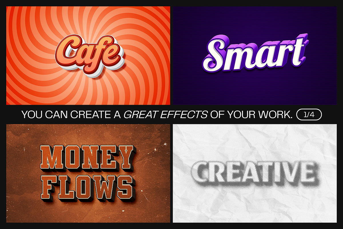 12 Text Effect Templates, a Layer Style Add-On by iDoodle Studio (Photo 3 of 6)