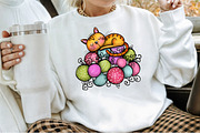 Whimsical Christmas Cat Clipart, an Illustration by Sublimation Artist (Thumbnail 4 of 6)