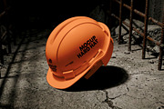 Hard Hat Mockup, a Hat Mockup by PopotLane (Thumbnail 2 of 4)