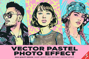 Vector Pastel Photo Effect, an Action Add-On by Amorjesu.com