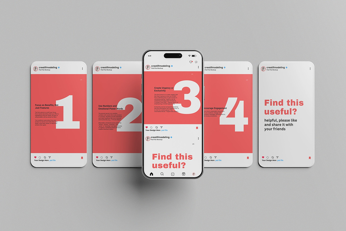 Media Social Post Mockup, an Advertising Mockup by hokagata (Photo 2 of 5)