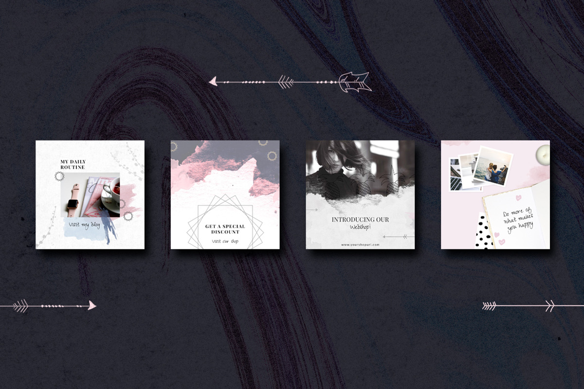 ANIMATED Instagram Posts-Boho chic, a Social Media Template by CreativeFolks (Photo 3 of 7)