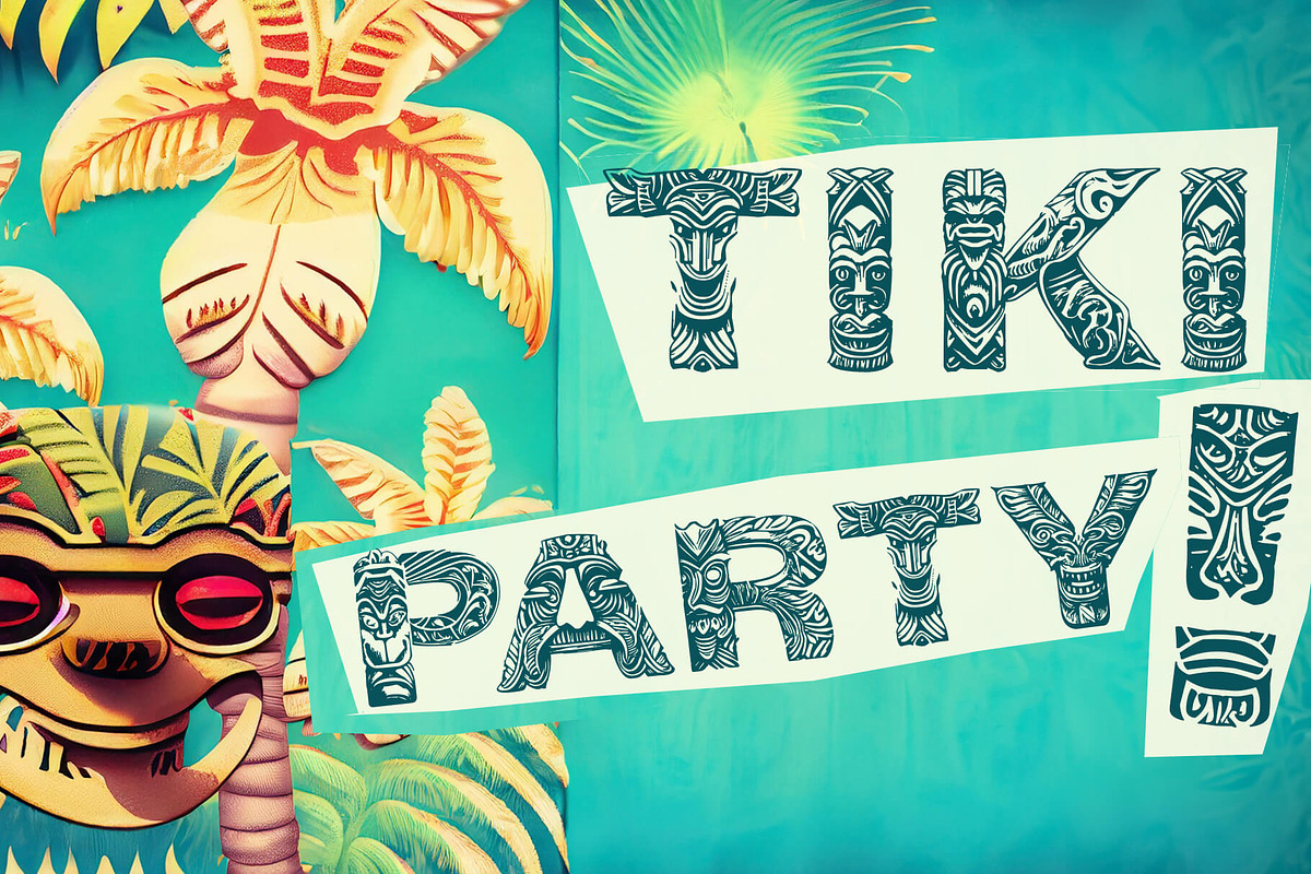 Tiki Euphoria Font, a Symbol Font by Fontastic Ventures (Photo 2 of 7)