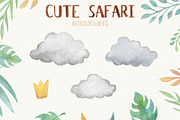 Cute Safari Watercolor Clipart, an Animal Illustration by LeMagiqueBoutique (Thumbnail 3 of 5)
