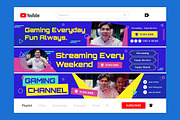Gaming Streamer YouTube Banner, a Social Media Template by twinstd (Thumbnail 4 of 4)