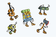 Camping Club Cartoon Characters, an Illustration by The Isian (Thumbnail 3 of 18)