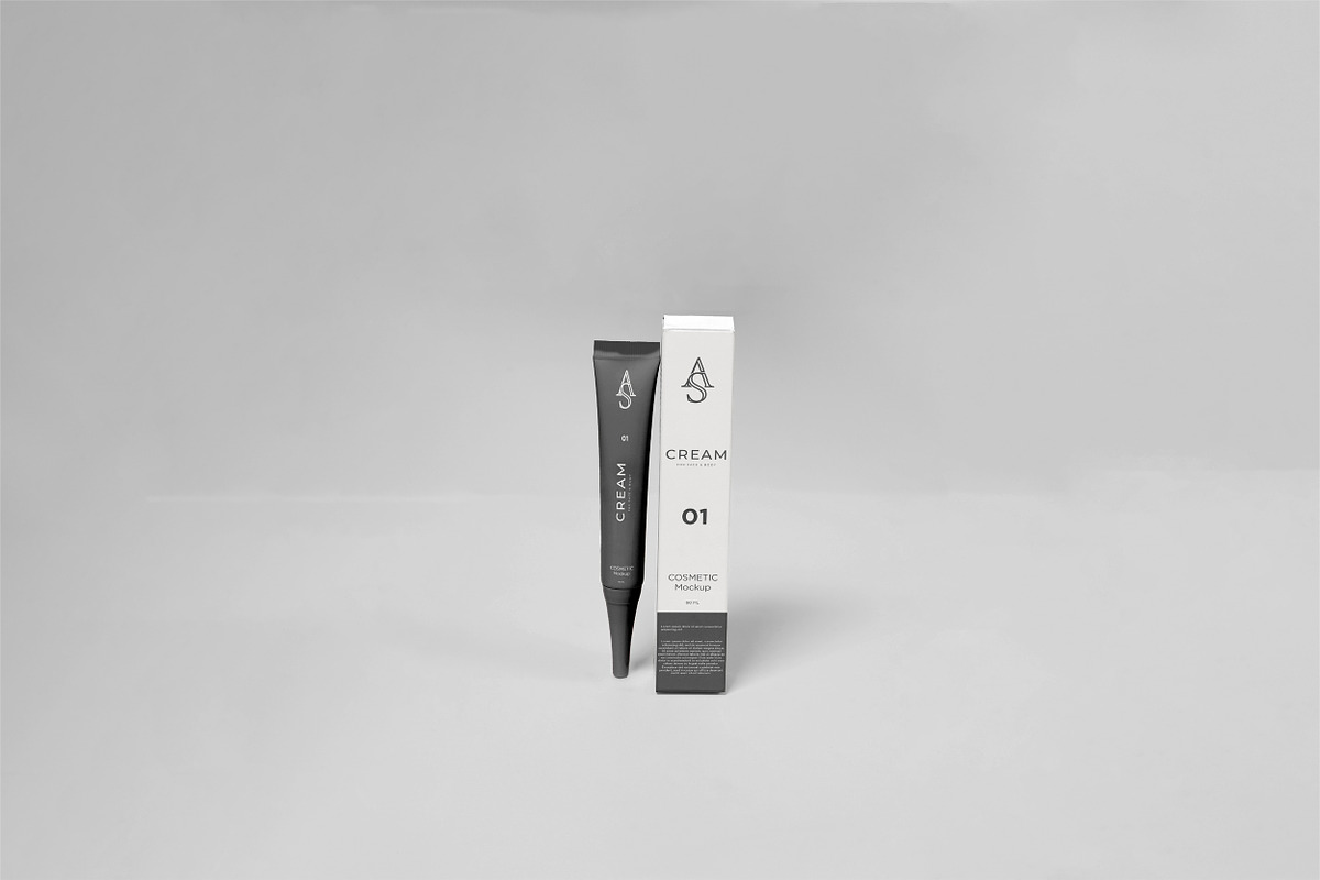 Cosmetic Tube & Packaging Mockup, a Packaging Mockup by Assyat (Photo 5 of 9)